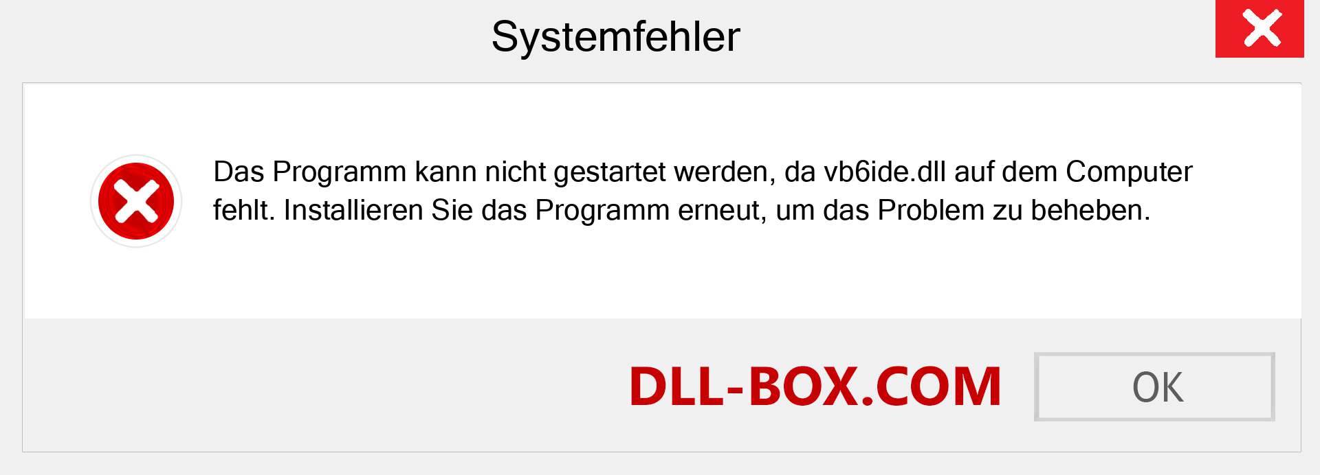 vb6ide.dll-Datei fehlt?. Download für Windows 7, 8, 10 - Fix vb6ide dll Missing Error unter Windows, Fotos, Bildern