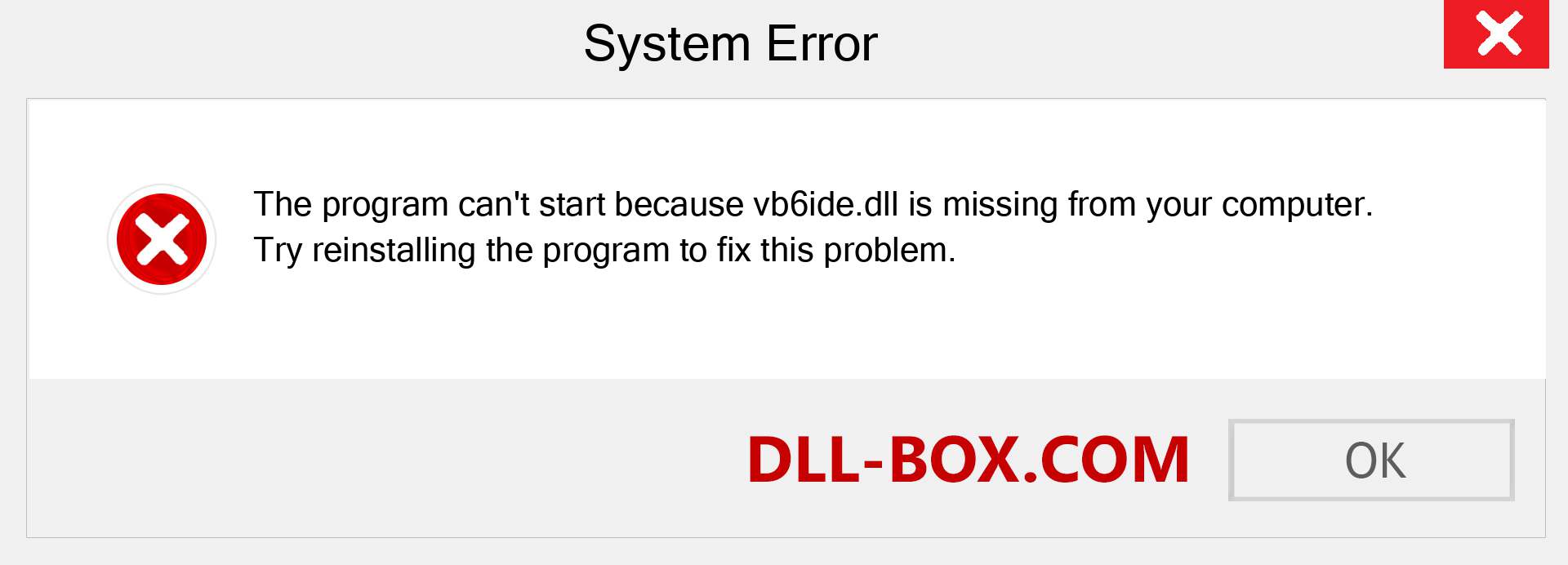  vb6ide.dll file is missing?. Download for Windows 7, 8, 10 - Fix  vb6ide dll Missing Error on Windows, photos, images